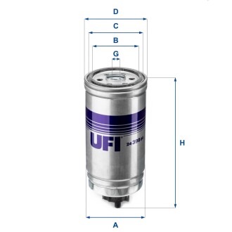 Фильтр топливный UFI 24.399.00