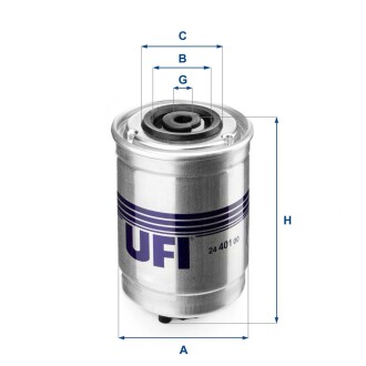 Фильтр топливный FORD TRANSIT 94-00 (выр-во) UFI 24.401.00