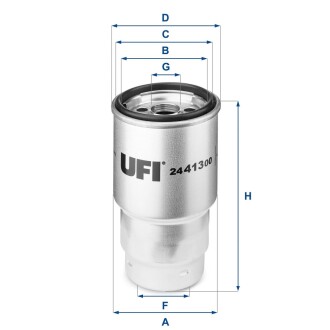 Фильтр топливный MAZDA 323 F, TOYOTA AVENSIS (выр-во) UFI 24.413.00