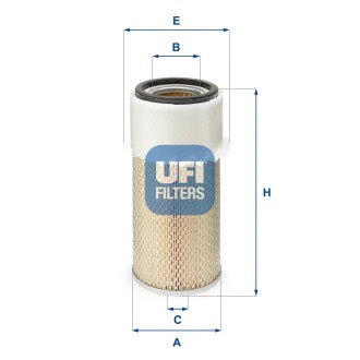 Фильтр воздушный mitsubishi, 2,3-2,5, 86-04 (СПЕЦВЫКУП) UFI 2792000