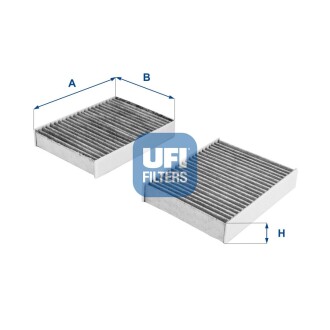 Фільтр салону вугільний UFI 54.104.00