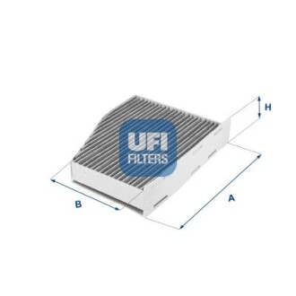 Фильтр салона VW GOLF V 03-, PASSAT 05-, SKODA OCTAVIA 04- угольный (выр-во) UFI 54.124.00