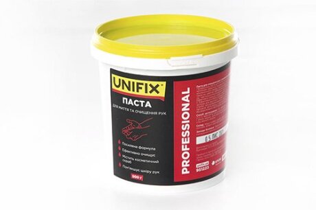 Паста для очистки рук Professional 0,5кг (ведерко) UNIFIX 951223 (фото 1)