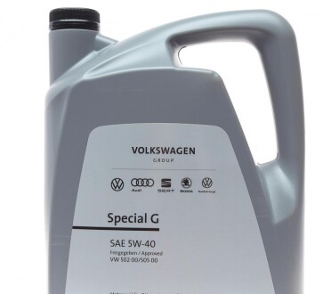 Олива моторна Special G SAE 5W40 (5 Liter) VAG Gs55502m4