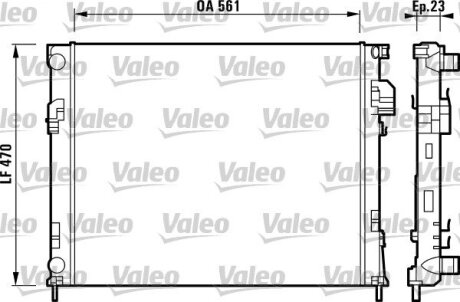 Радіатор охолодження двигуна Valeo 732853