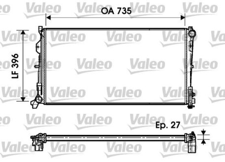 Радиатор Valeo 732956