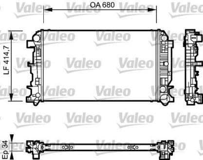 Радіатор охолодження двигуна Valeo 735089