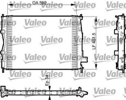 Радіатор охолоджування Valeo 735380