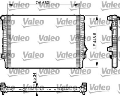 Радиатор системы охлаждения Valeo 735548