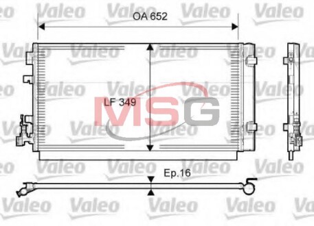 Конденсатор (радіатор) кондиціонера Valeo 814094 (фото 1)