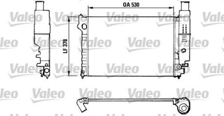 Радиатор основной 2.0MPI 16V Peugeot 605 89-99, Citroen XM 94-00 Valeo 816554