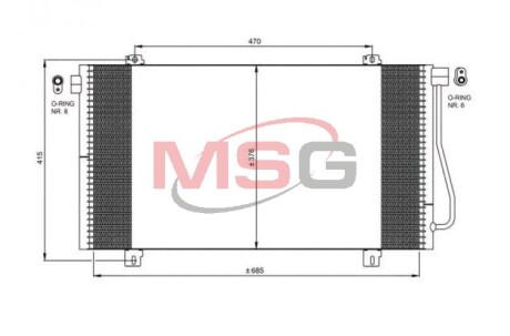 Радиатор кондиционера 1.9DCI 8V, 2.5DCI 16V RENAULT Master II 97-10; NISSAN Interstar 01-10 Valeo 817742