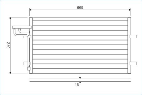 Радиатор кондиционера Valeo 818046