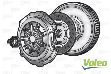 Маховик + к-кт сцепления T5/Caddy 1.9TDI (77kw) 03- Valeo 835209