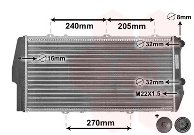 Радіатор охолодження двигуна AUDI 100/200 MT/AT 84-89 Van Wezel 03002020 (фото 1)