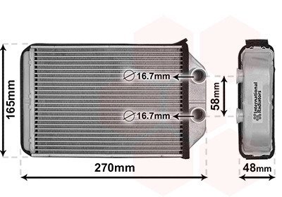 Радіатор обігрівача AUDI A 6/S 6 (C5) (01-) Van Wezel 03006393