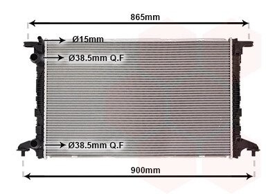 Радіатор охолодження Audi A4/A5 HD 15+ Van Wezel 03012721