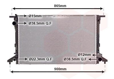 Радіатор охолодження AUDI A4,A5,A6,Q7 3.0TDi 15+ HD Van Wezel 03012722