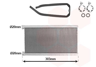 Радиатор обогревателя AUDI A6/А7/А8 2017- Van Wezel 03016703