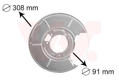 Защита тормозного диска BMW E36,E46 Rear Left (выр-во) Van Wezel 0646373