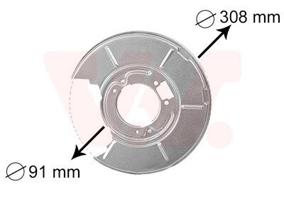 Защита тормозного диска BMW E36,E46 Rear Right (выр-во) Van Wezel 0646374