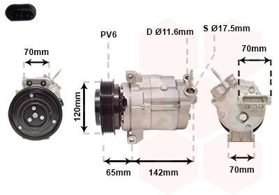 Компрессор кондиционера CHEVROLET CAPTIVA 4/11 > 14 (выр-во) Van Wezel 0800K063