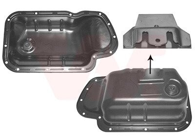 Піддон, масляний картера двигуна PSA C2, C3, 206, 207, 307 1.1/1.4 (Wan Wezel) Van Wezel 0917070