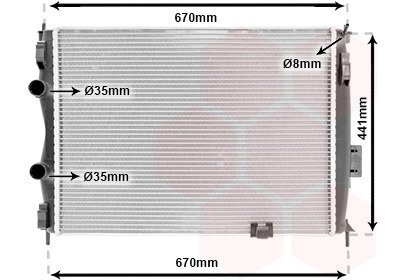 Радіатор охолодження NISSAN QASHQAI (J10) (07-) Van Wezel 13002280