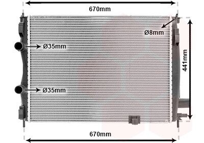 Радиатор охлаждения NISSAN QASHQAI (2007) 1.5 DCI (выр-во) Van Wezel 13002287