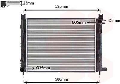 Радиатор охлаждения RENAULT DOKKER (12-)/LODGY (выр-во) Van Wezel 15012007