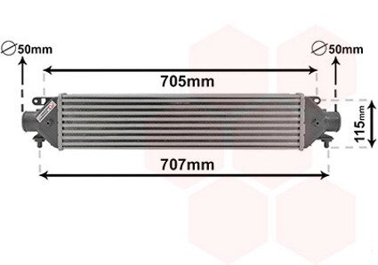 Інтеркулер FIAT DOBLO Van Wezel 17004321