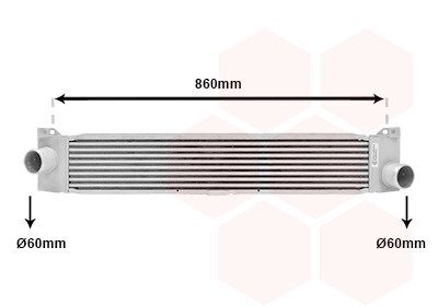 Радіатор інтеркулера Van Wezel 17004353