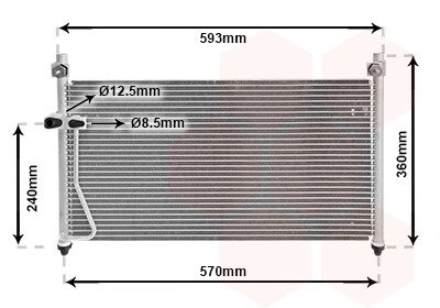 Конденсор кондиционера MAZDA 626 ALL 97- Van Wezel 27005126