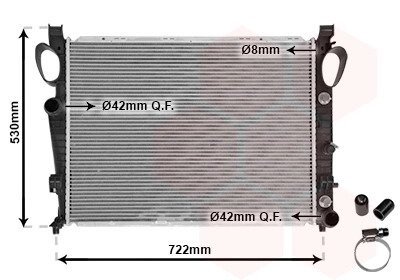 Радіатор охолодження двигуна CL600/CL55AMG AT 99- Van Wezel 30002311