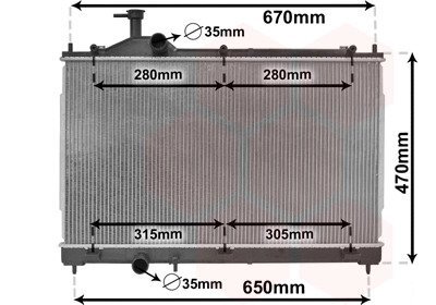 Радіатор охолодження OUTLANDER 2.0i/2.4i 13+ Van Wezel 32002256