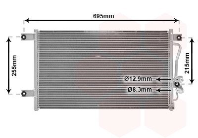 Конденсор кондиционера PAJERO SP 30i/25TD Van Wezel 32005206