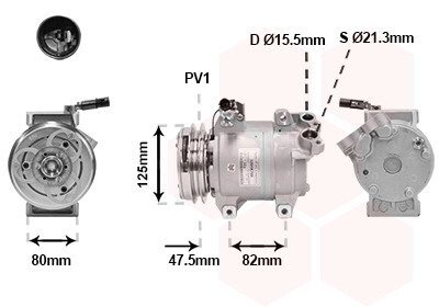 Компрессор кондиционера MITSUBISHI L200 / Pajero Sp 2.5D 06+ Van Wezel 3201K700