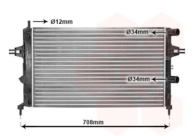 Радіатор охолодження двигуна ASTRAG 1.2/16V MT +AC 98- Van Wezel 37002255