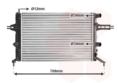 Радиатор ASTRA G 1.2 MT -AC 98-04 Van Wezel 37002257