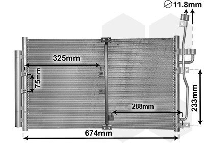 Конденсор кондиционера CHEVROLET CAPTIVA 9/06>3/11 Van Wezel 37005425