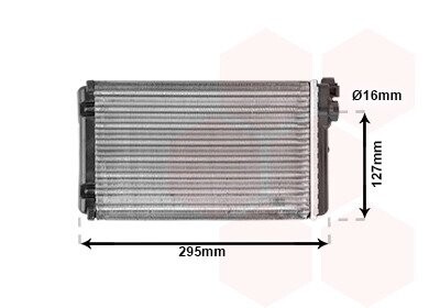 Радіатор обігрівача OMEGA A ALL MT/AT +/- A/C Van Wezel 37006116