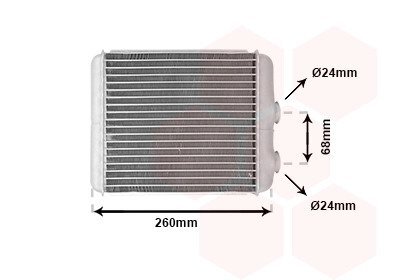 Радіатор пічки Van Wezel 37006259