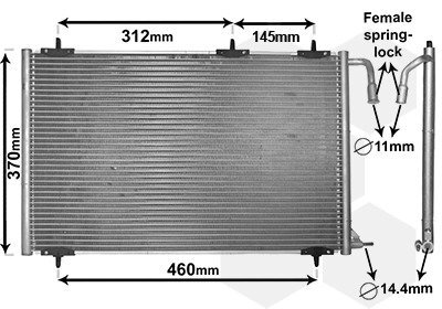 Конденсор кондиционера COND P206 ALL 02- Van Wezel 40005257