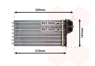 Радіатор пічки Van Wezel 40006356