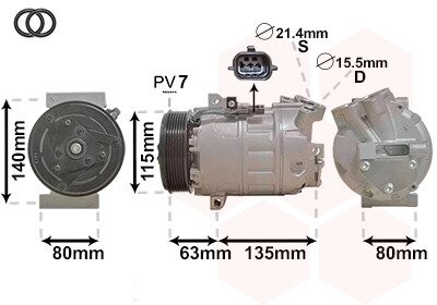 Компресор кондиціонера NISSAN/ RENAULT Van Wezel 4300K486