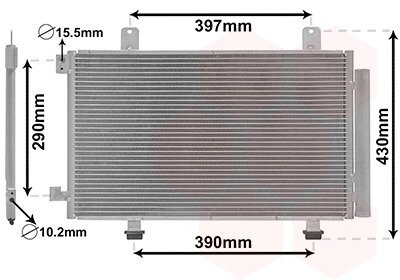 Радиатор кондиционера SX4/SEDICI ALL 05- (выр-во) Van Wezel 52005090