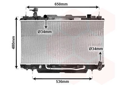 Радиатор FUNCR/RAV4 20i AT +-AC 00 Van Wezel 53002301