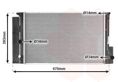 Радіатор охолодження двигуна TOYOTA COROLLA/AURIS 14/16 MT 06- Van Wezel 53002397 (фото 1)