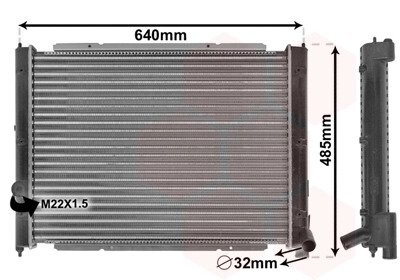 Радиатор охлаждения двигателя VW TRANSP/SYNCR 81-90 Van Wezel 58002034