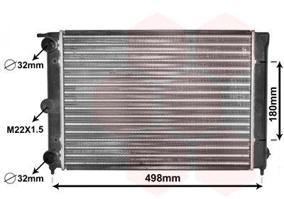 Радіатор охолодження двигуна VW GOLF 1-2/PASS/POLO Van Wezel 58002039